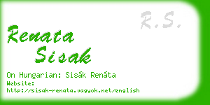 renata sisak business card